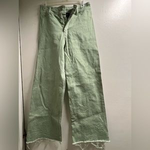 Boutique high rise wide legged jeans